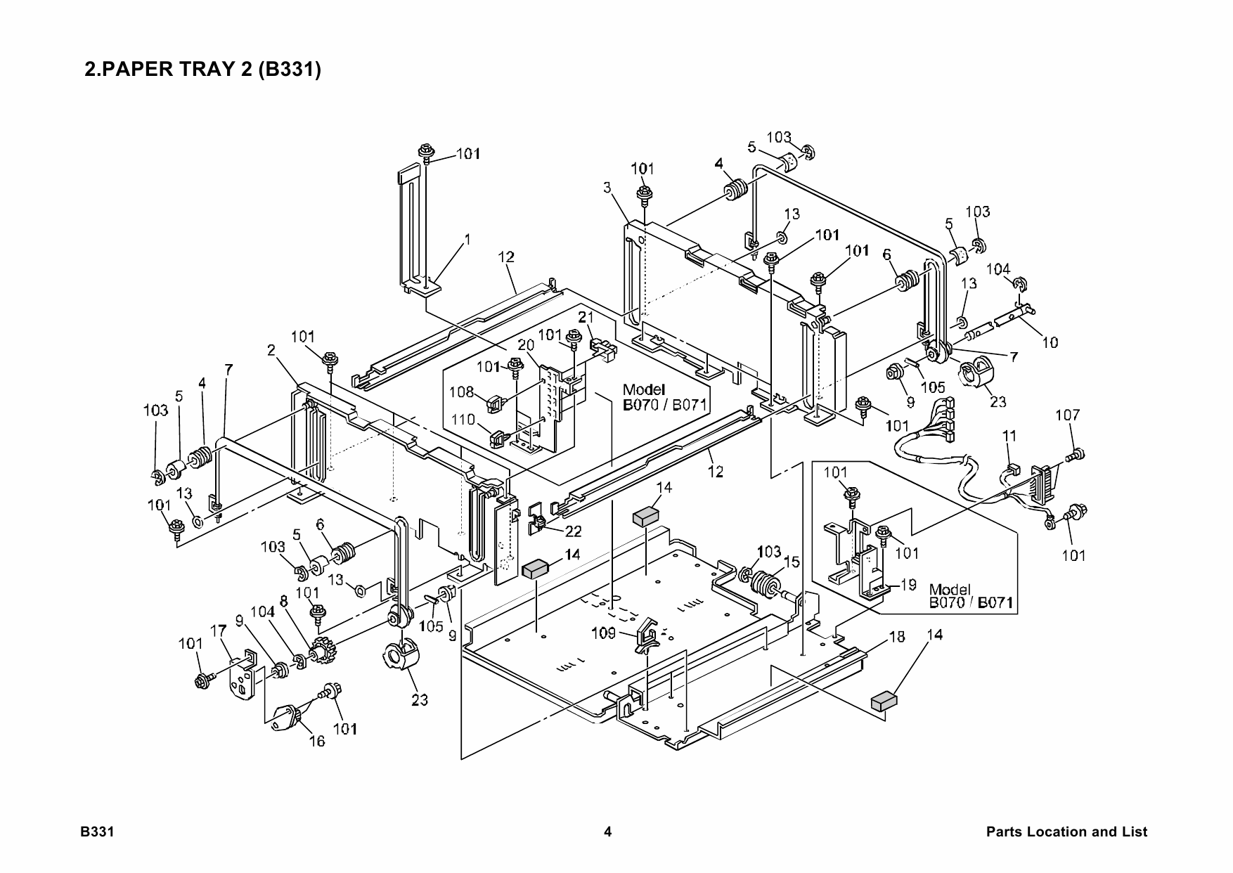 RICOH Options B331 Parts Catalog PDF download-4